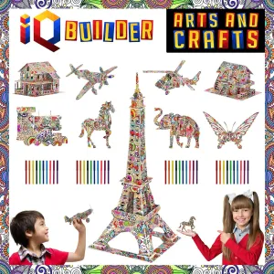 | Fun Creative DIY Arts and Crafts KIT | Best Toy Gift for Girls and Boys Age 12 Year Old | Educational Art Building Painting Coloring 3D Puzzle Project Set for Kids and Adults