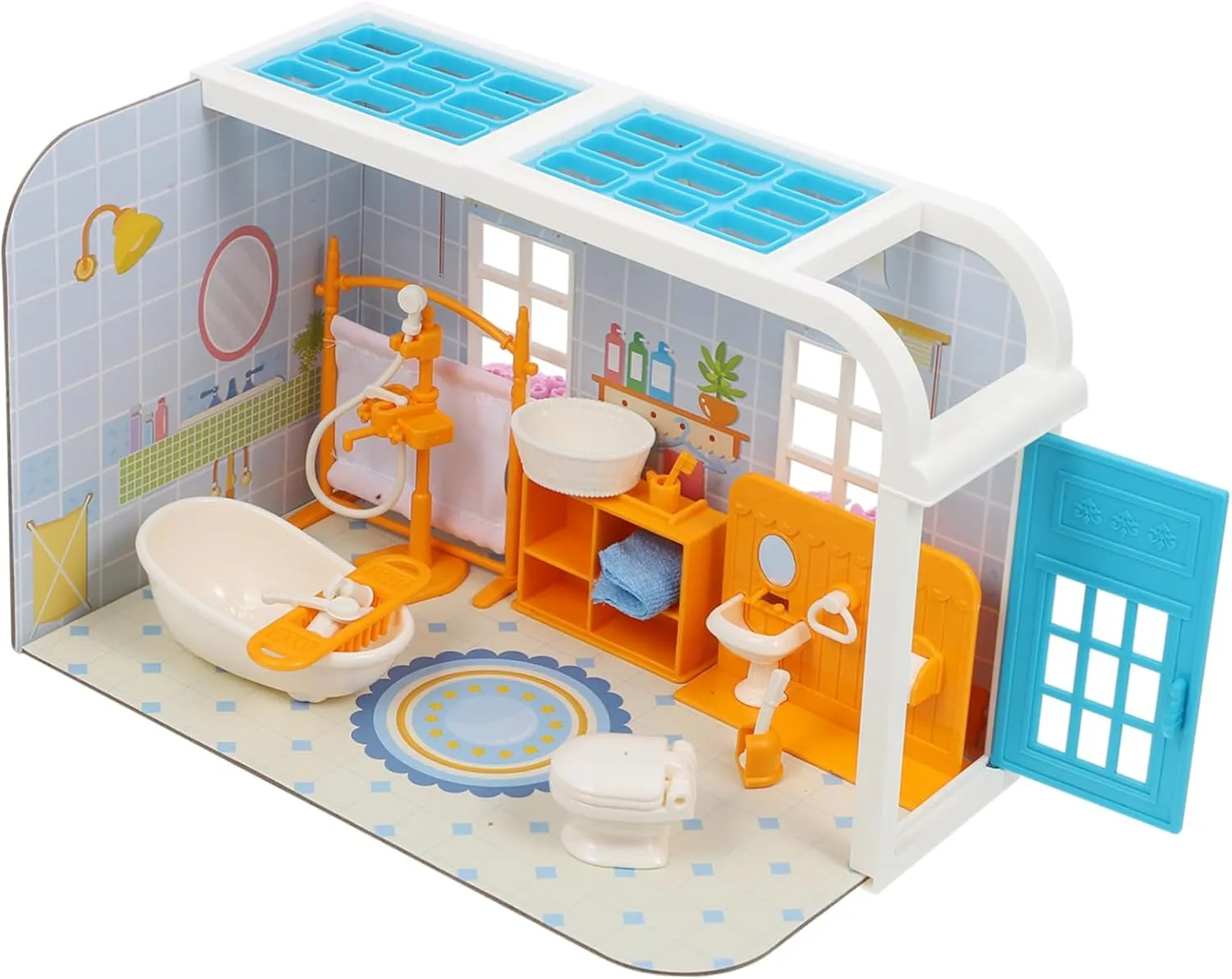 1 Set Mini House Bathroom Props Micro Decoration Doll Collection Accessories Boys and Girls-Friendly Dec