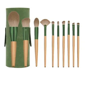 10-Piece Makeup Brushes with Brush Bag Soft Fluffy Brush Makeup Brush Set Makeup Tools for Beginners Makeup Brush Set (Color : B)