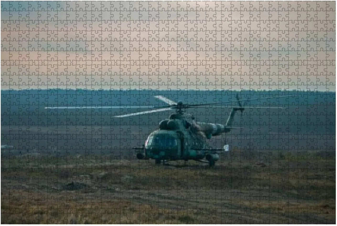 1000 Piece Military Helicopter Stands at The war Field American Weapons Stock Large Piece Jigsaw Puzzles for Adults Educational Toy for Kids Creative Games Entertainment Wooden Puzzles Home Decor