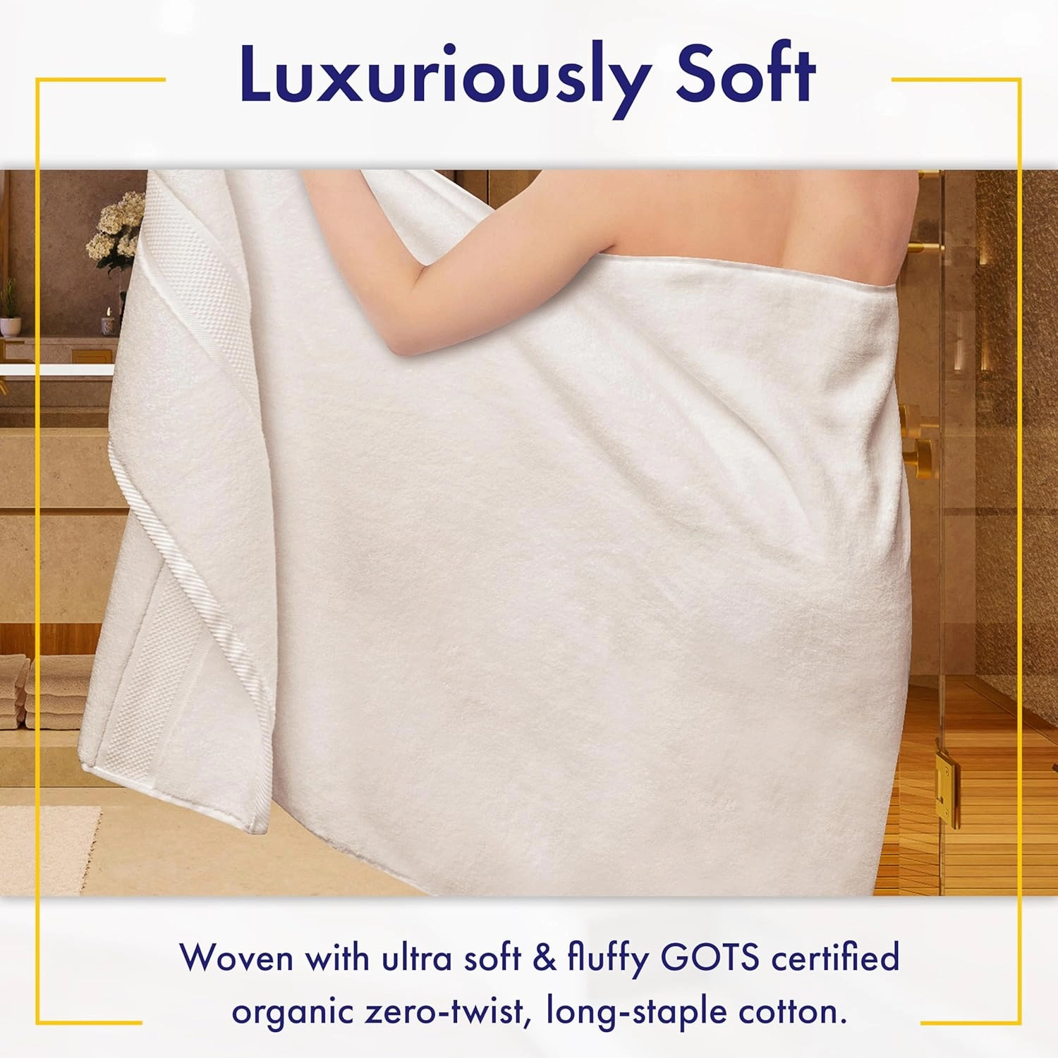 100% Organic Zero-Twist Cotton Towels - GOTS Certified Luxury Bath Towels - Ultra Soft & Plush 700GSM Long-Staple Cotton - 6 Piece Towel Set (Pewter Grey)