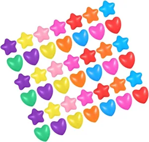 100Pcs Star and Heart Shaped Ocean Balls Pit Balls for Indoor Playpen Party Games Swimming Pool for Engaging Play Spaces and Events