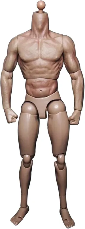 1/12 Scale Figure 10 Inch Male Action Figure Body Flexible Male Figure Body Doll Plastic Muscular Miniature Figure Without Head Sculpture 1/12 Scale Figure