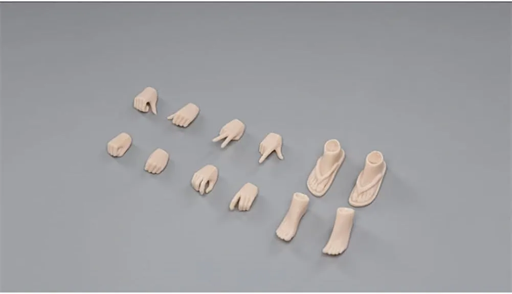 1/12 Scale Flexible Female Body Suntan Skin Little Breast 6" Action Figure Body with Head Sculpt