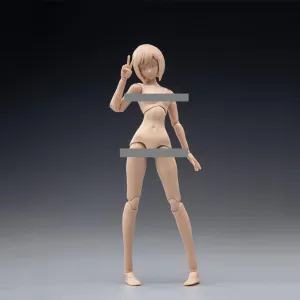 1/12 Scale Flexible Female Body Suntan Skin Little Breast 6" Action Figure Body with Head Sculpt