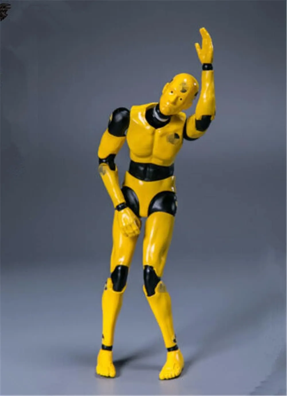 1/12 Scale Male Action Figure,6inch Flexible Yellow Testman Crash Test Dummy Action Figure Body Collection (B)