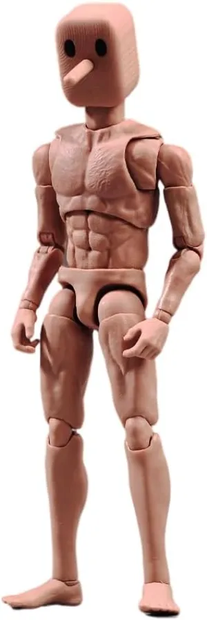 1/12 Scale Male Action Figure,6inch Super Flexible Strong Muscular Figure Body Square Head Miniature Action Figure Doll (NT-02W Wide Shoulder Slim Body)