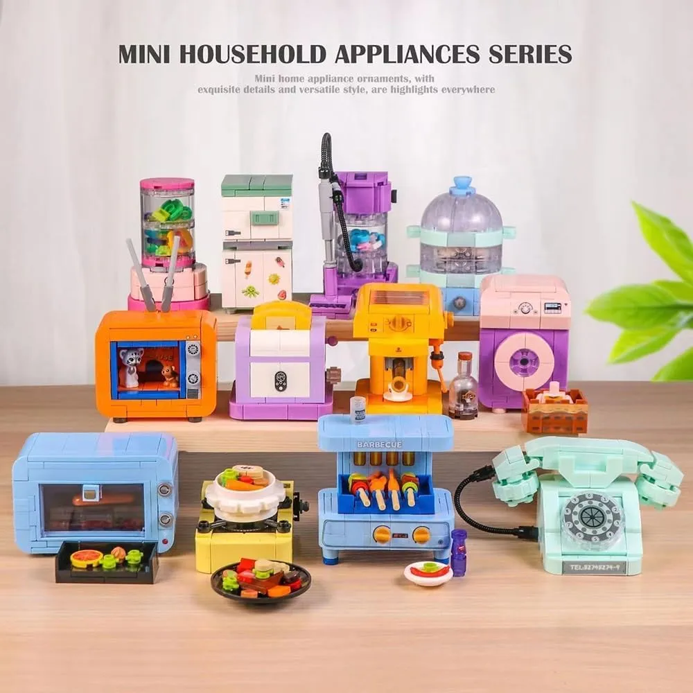 12 PCS Building Blocks Street View Toys Friends Sets for Kids 6-12, Ice Cream SOP Burger Shop Coffee Shop Snack Building Kit Best Gifts for Girl (1349 PCS)