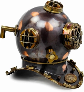 12" Scuba Diving Nautical Helmet | Maritime Ship's Decorative Helmet | Nagina International (12 Inches, Antique Black)