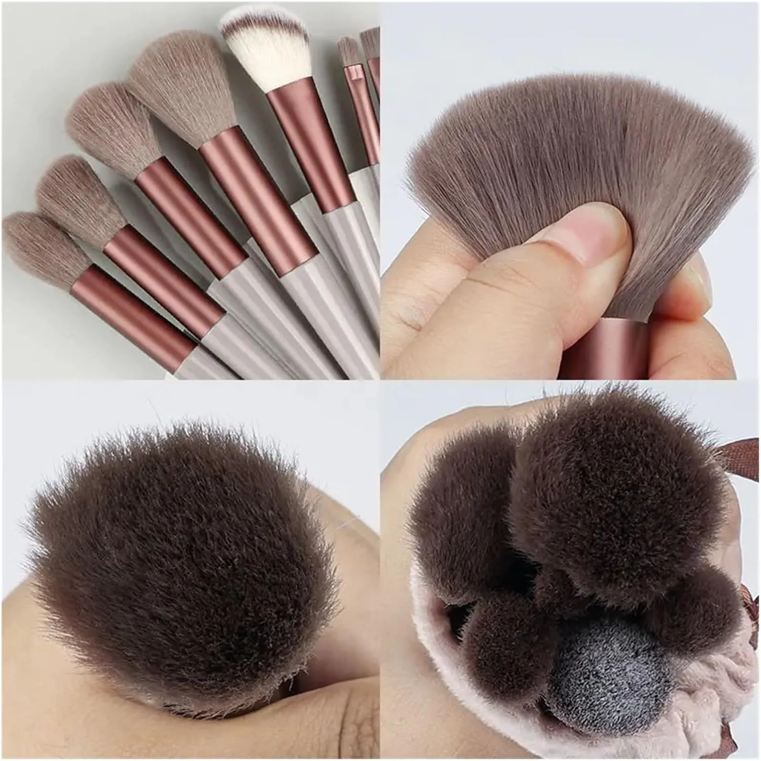 13PCS Makeup Brushes Set with Bag Soft Fluffy for Cosmetics Foundation Blush Powder Eyeshadow Blending Makeup Brush Beauty Tools(Yellow)