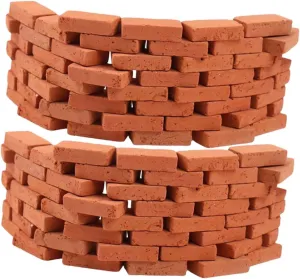 150Pcs Miniature Bricks Building Realistic Fake Wall Bricks for Sand Box Landscaping Miniature Supplies for Crafts Creative Model Accessories