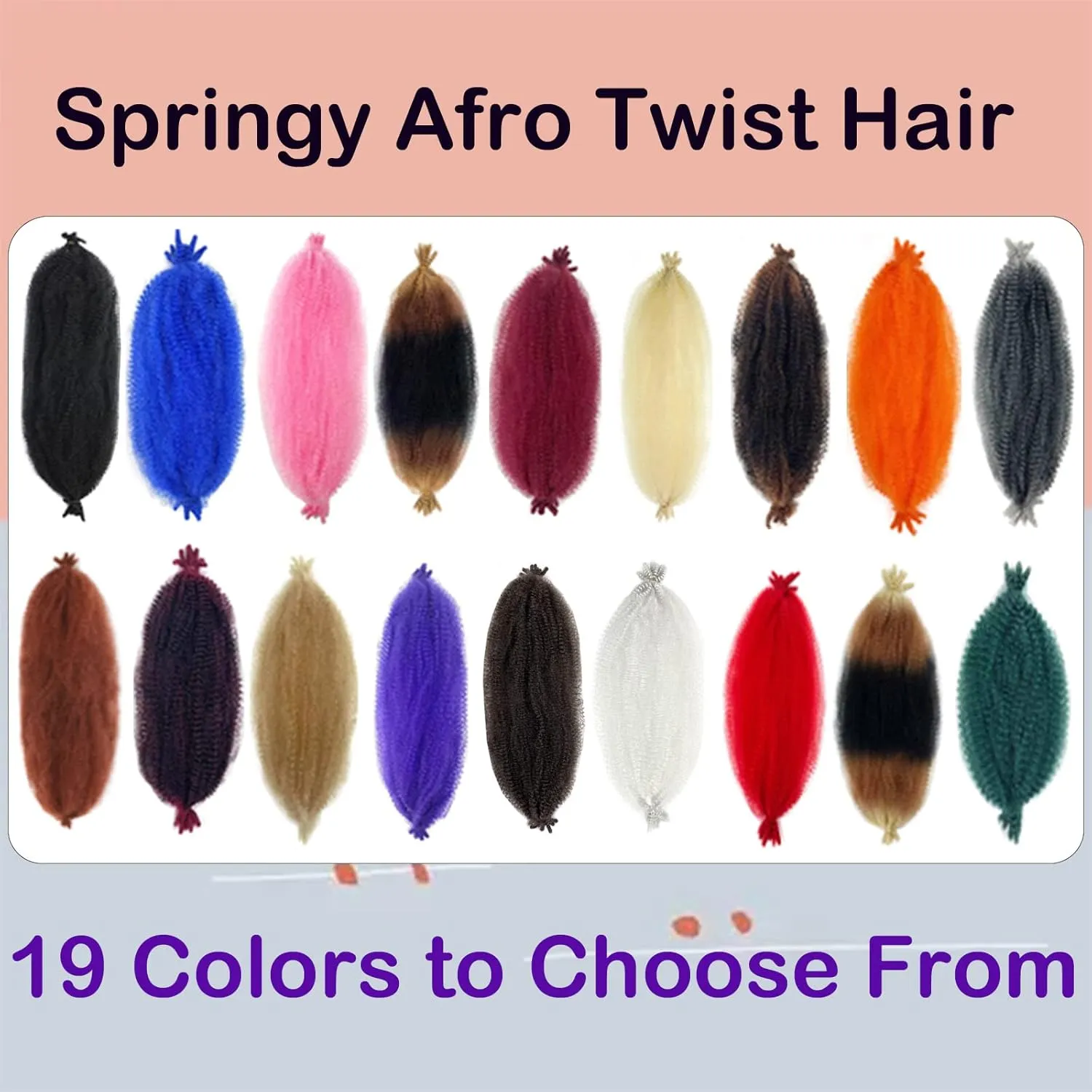 16 Inch Springy Afro Twist Hair Ombre Marley Twist Braiding Hair 8 Packs Pre-Separated Spring Twist Hair for Soft Butterfly Locs Crochet Hair 3 Tones Kinky Afro Twist Hair for Black Women(1B/27/613)