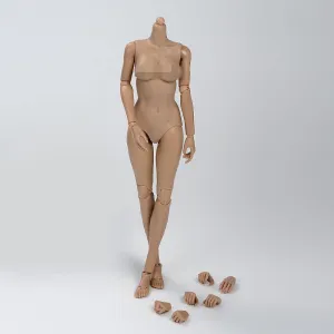 1/6 Scale Female Body, 12inch Suntan Skin Middle Bust Flexible Action Figure Body Doll Collection
