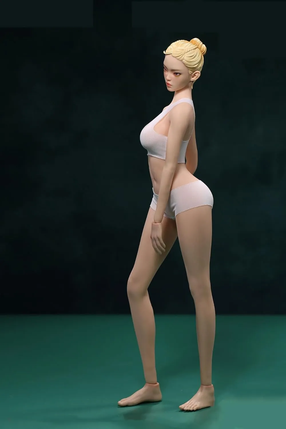 1/6 Scale Female Body, 12inch Super Flexible Long Legged Model Body Shape Action Figure JIAOUDOLL Seamless Figure Doll with Detachable Feet No Head (Normal Skin)