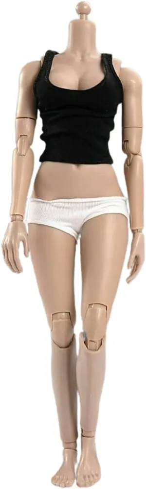 1/6 Scale Female Body, 12inch XING Series Modified Ver. Flexible Suntan/Pale Skin Female Action Figure Body Doll (Suntan Skin Large Bust)