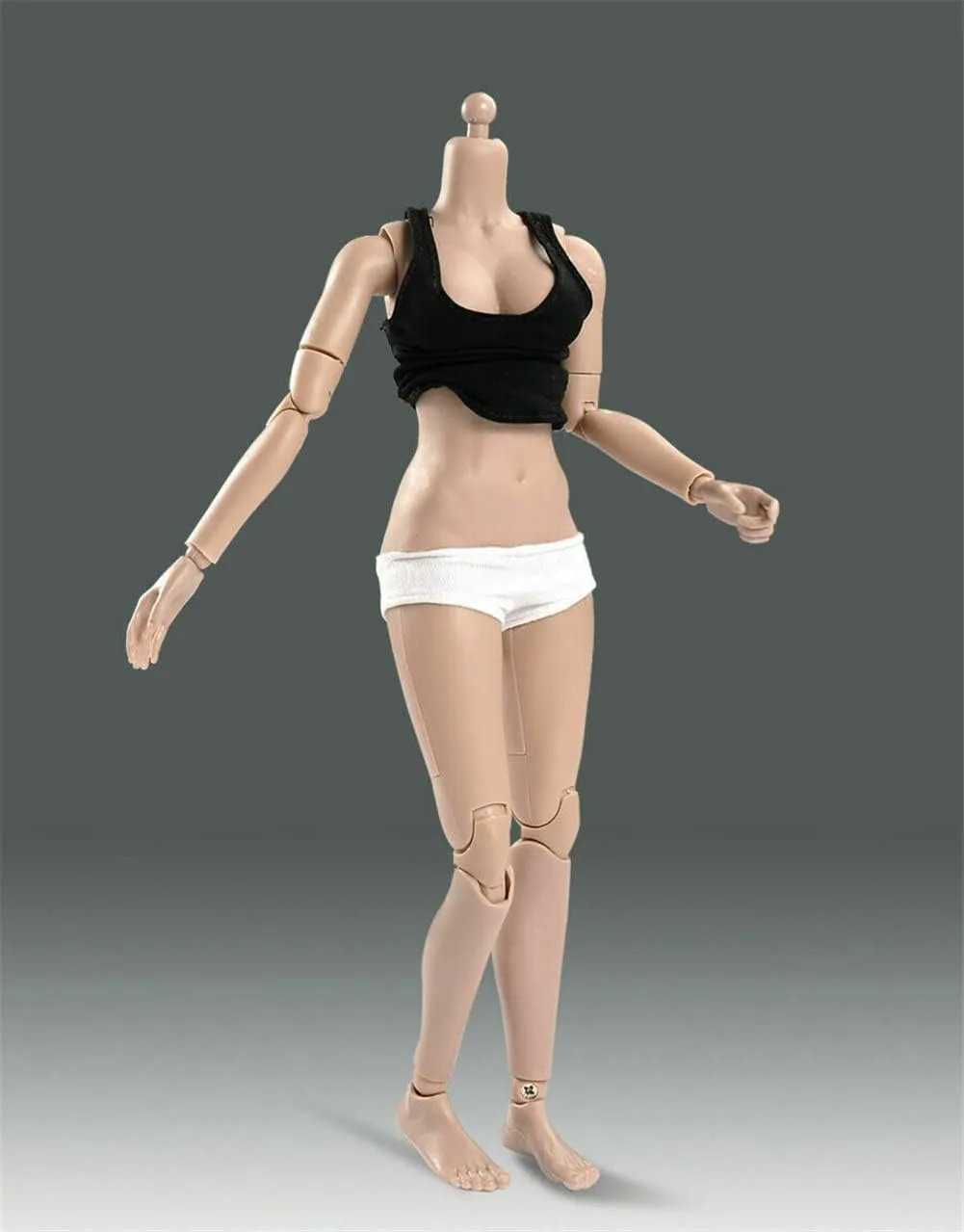 1/6 Scale Female Body, 12inch XING Series Modified Ver. Flexible Suntan/Pale Skin Female Action Figure Body Doll (Suntan Skin Large Bust)