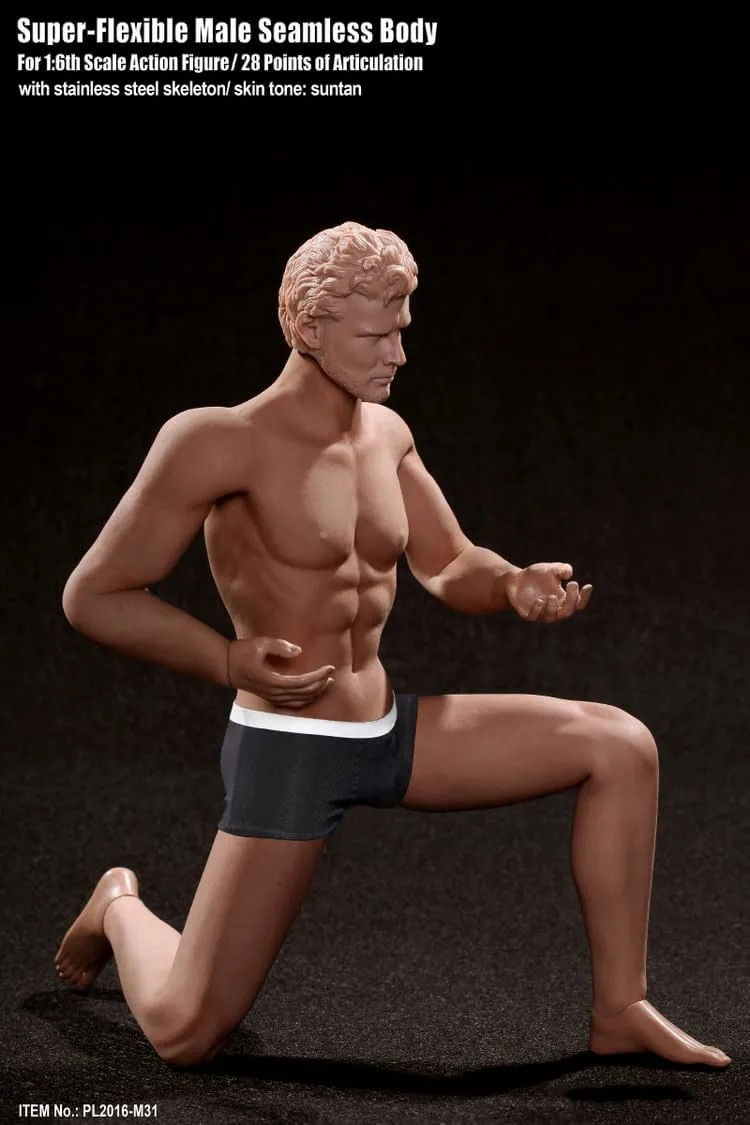 1/6 Scale Male Body,12inch Super Flexible Male Seamless Action Figure Body Doll Collection (M31)