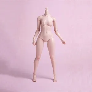 1/6 Scale Super Flexible Female Body Worldbox Fat Version 12inch Pale Skin Seamless Miniature Action Figure Soldier Body Doll Collection Without Head Sculpt