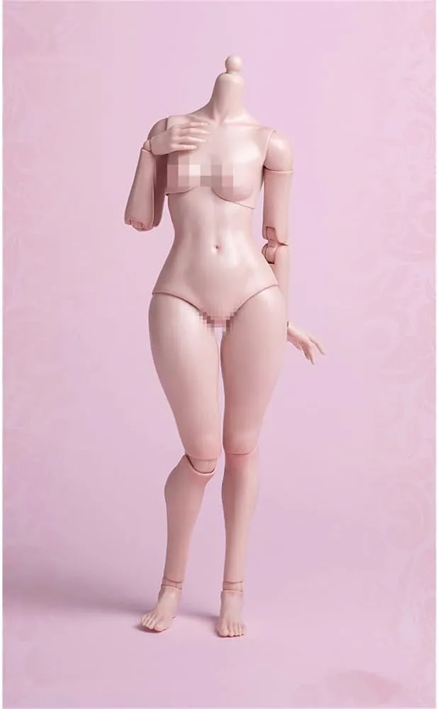 1/6 Scale Super Flexible Female Body Worldbox Fat Version 12inch Pale Skin Seamless Miniature Action Figure Soldier Body Doll Collection Without Head Sculpt