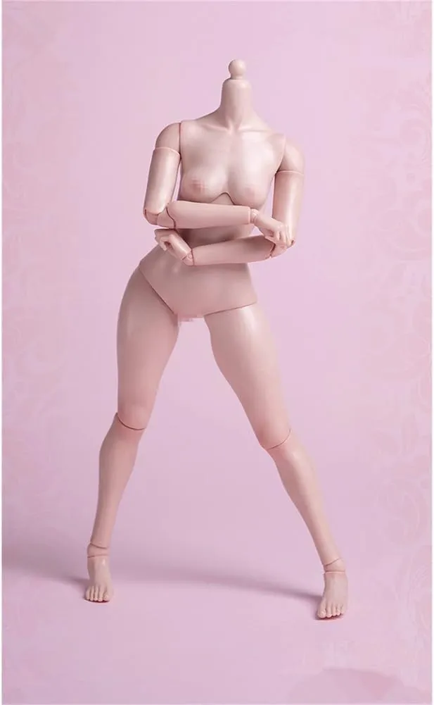 1/6 Scale Super Flexible Female Body Worldbox Fat Version 12inch Pale Skin Seamless Miniature Action Figure Soldier Body Doll Collection Without Head Sculpt