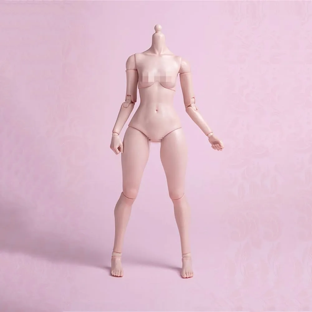 1/6 Scale Super Flexible Female Body Worldbox Fat Version 12inch Pale Skin Seamless Miniature Action Figure Soldier Body Doll Collection Without Head Sculpt