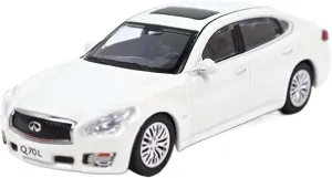 1:64 for Infiniti Q70L 2018 Simulation Alloy Car Model Collection Display Decoration Souvenir Mini Simulation Toys(White)