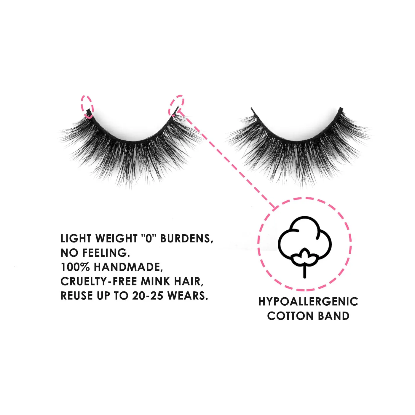16mm Natural Eyelashes, 3D Real Mink Lashes, 3 Pairs Soft Fluffy False Eyelashes, Natural Look Doll Eye Lashes, Reusable & Non-Irritating Full Volume Strip Lashes (Lucky)