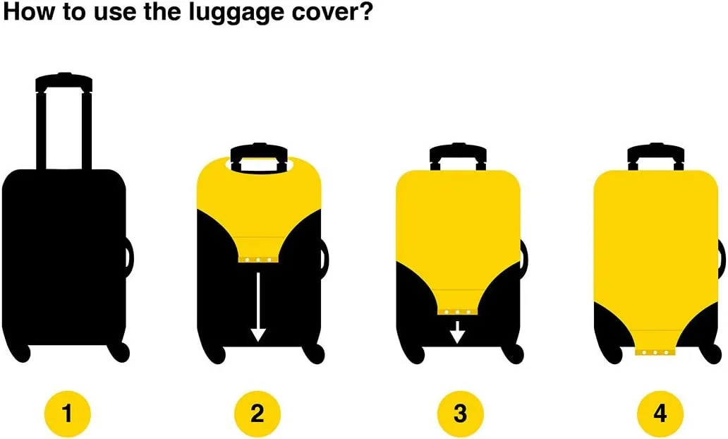 18/20/24/28/32 Inch Spandex Travel Luggage Cover - Flamingos Fashion DIY Creative Design Anti-Scratch Stretchy Travel Suitcase Protector Baggage Covers