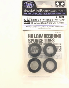 1Bag TMIYA 15507 HG Low Rebound Sponge Tires (for Large Dia. Wheels) Spare Parts for Mini 4WD Car Models