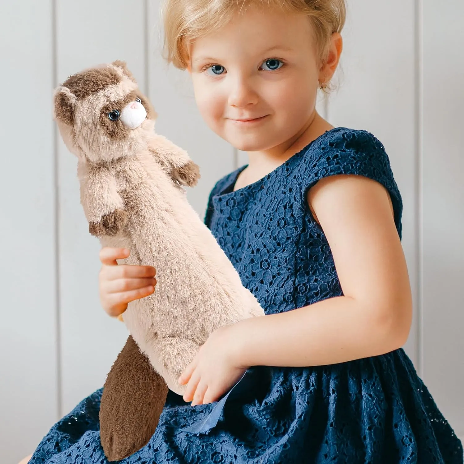 20.5 Inch Ferret Plush Stuffed Animal Long Cute Ferrets Pillow Soft Doll Stuffed Cute Toys Ferrets Lover Gift Kid Birthday Holiday Party Favor(Brown, 20.5 Inch)