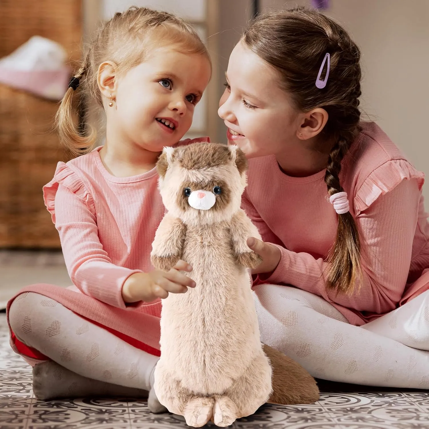 20.5 Inch Ferret Plush Stuffed Animal Long Cute Ferrets Pillow Soft Doll Stuffed Cute Toys Ferrets Lover Gift Kid Birthday Holiday Party Favor(Brown, 20.5 Inch)