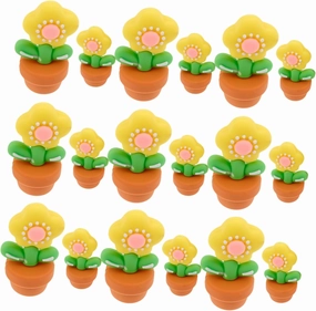 20pcs Miniature Potted Plants Tiny Flower Pots for Dollhouse Decoration Cute Signboards Artificial Greenery for Home Office and Cafe Decor