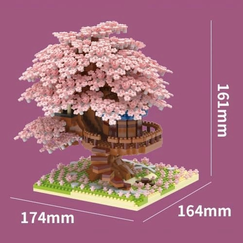 2200Pcs Architecture Mini Building Blocks Set for Adults - Micro Toy Building Bricks Model Kit - Educational Architecture Model Gift for Teens and Adults Age 14  (Pink)
