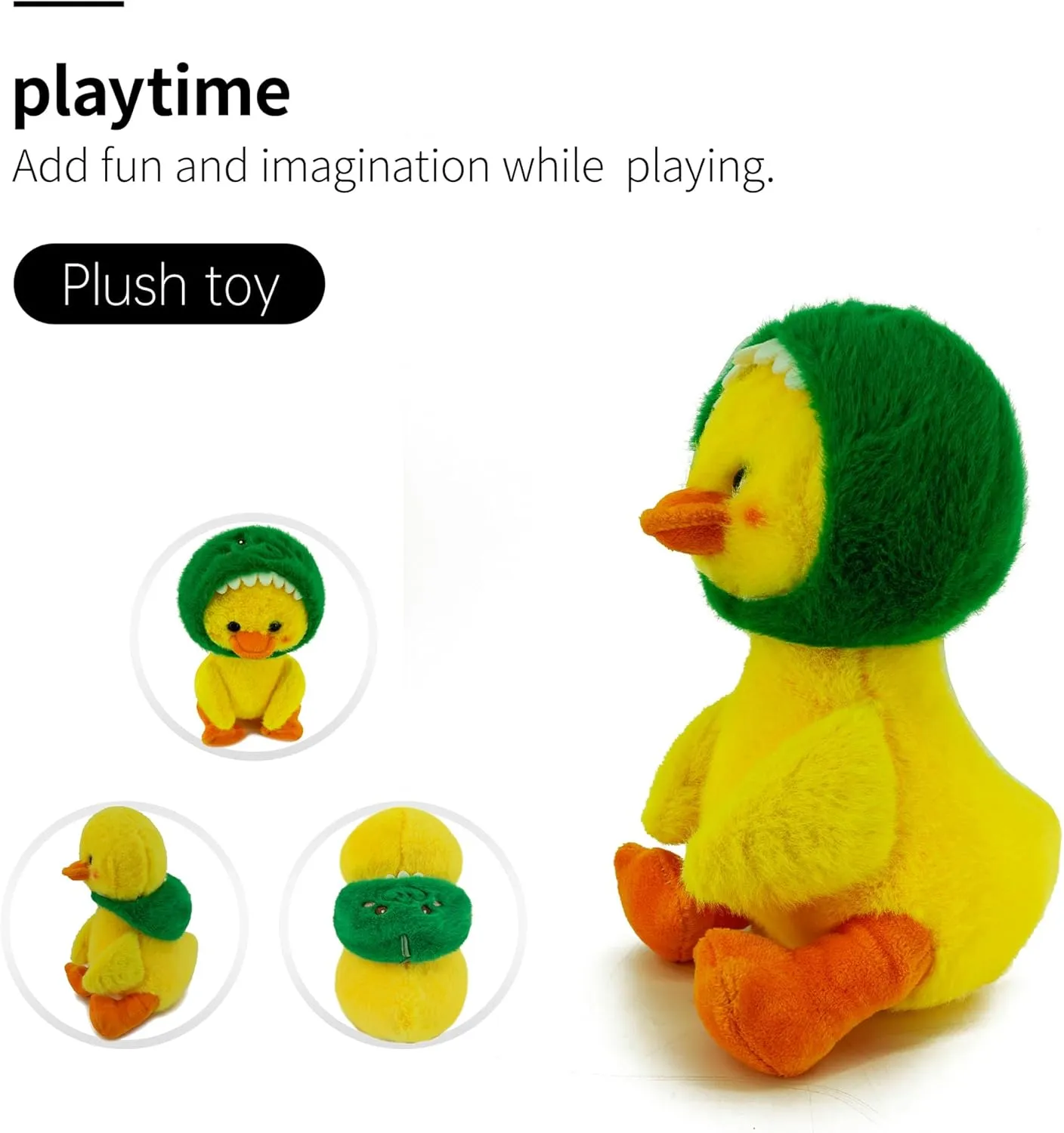 3 Pcs Duck Stuffed Animal Plush Ducks Plushie Plushies Toy Yellow Halloween Cute Yoys
