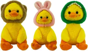 3 Pcs Duck Stuffed Animal Plush Ducks Plushie Plushies Toy Yellow Halloween Cute Yoys