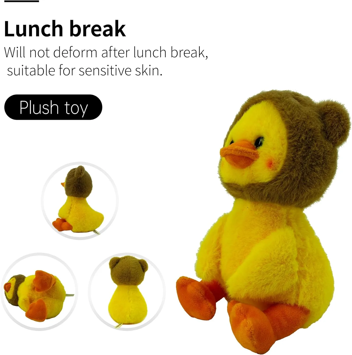 3 Pcs Duck Stuffed Animal Plush Ducks Plushie Plushies Toy Yellow Halloween Cute Yoys