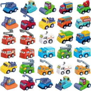 30 Pcs Pull Back Cars Construction Toys for Kids Goodie Bags Stuffers, Mini Excavator Truck Toy Cars for Kids 3 4 5 6 Years Old Boys Girls Easter Fillers Classroom Prizes