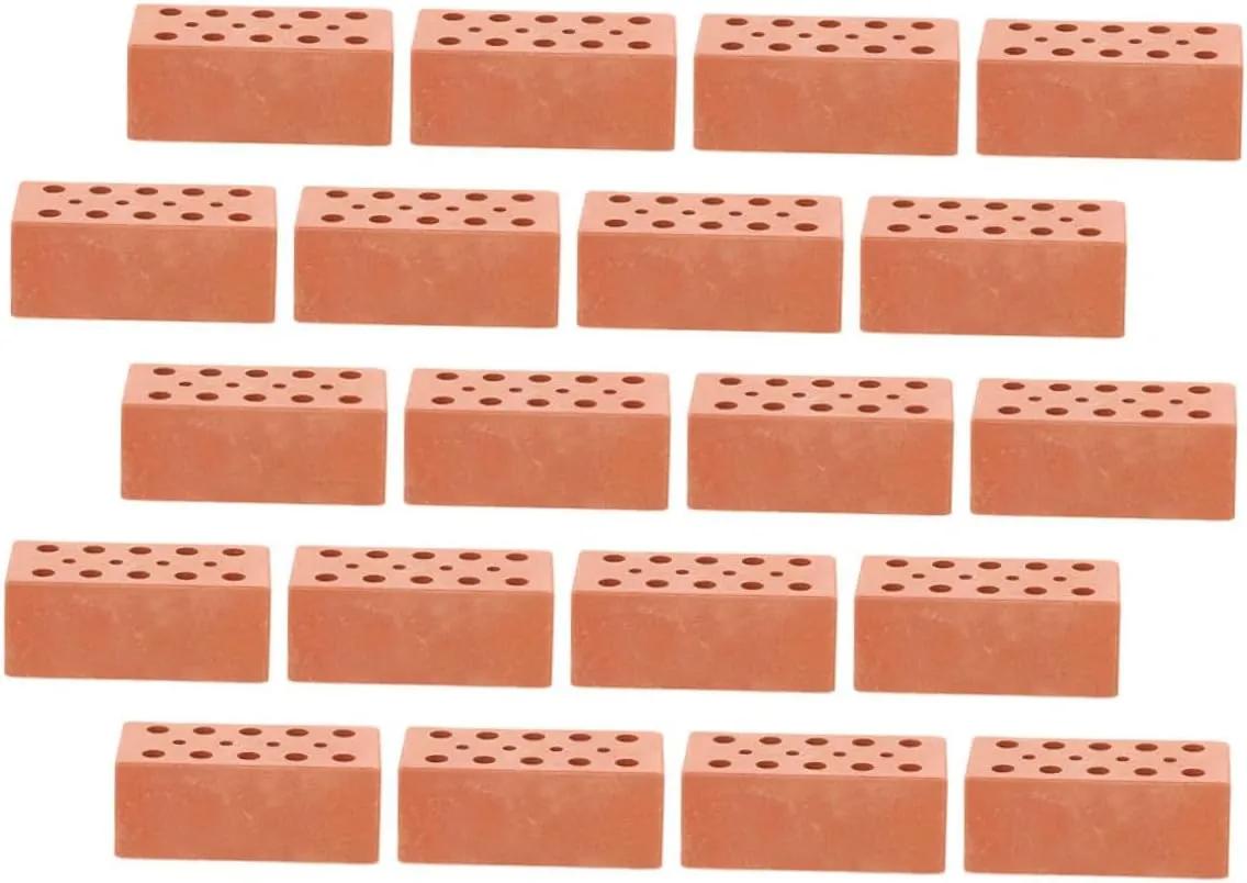 30pcs Miniature Bricks for Creative DIY Projects Tiny Landscaping Blocks Realistic Dollhouse Accessories Lightweight Building Bricks for Imaginative Play and Learning