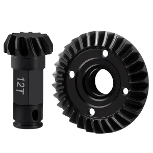 30T/12T Steel Diff Gear Front Rear Differential Gear Set for ARRMA 1/18 Granite GROM/Typhon GROM 1/14 Mini Mojave GROM RC Car Upgrade (Rear Diff Gear)