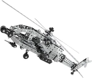 3D Metal Puzzle Military Model Kits, Apache Helicopter Airplane Models Kits to Build for Kids Boys Teens Men, DIY Toys Brain Teaser Puzzles, 3D Puzzle Model Kits Creative Birthday Gifts, 567 Pcs