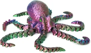 3D Printed Octopus Animals Toy, Octopus Fidget Toy for Autism ADHD 3D Printed Gift DIY Creative Ornament Articulated Dragon Toys Home Decor for Christmas… (Xuancai)
