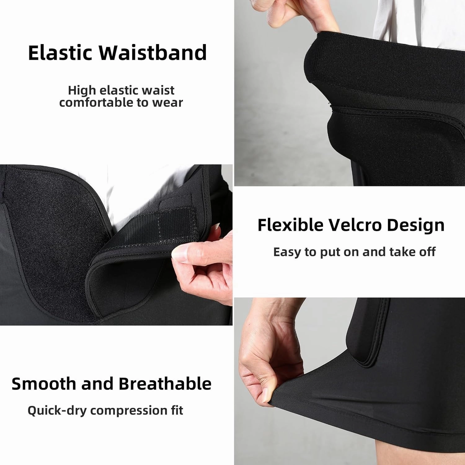 3D Protection Padded Shorts, Hip Butt Tailbone Crash Pad Pants, Impact Protective Gear for Figure Skating Snowboarding Ski Roller Skateboard