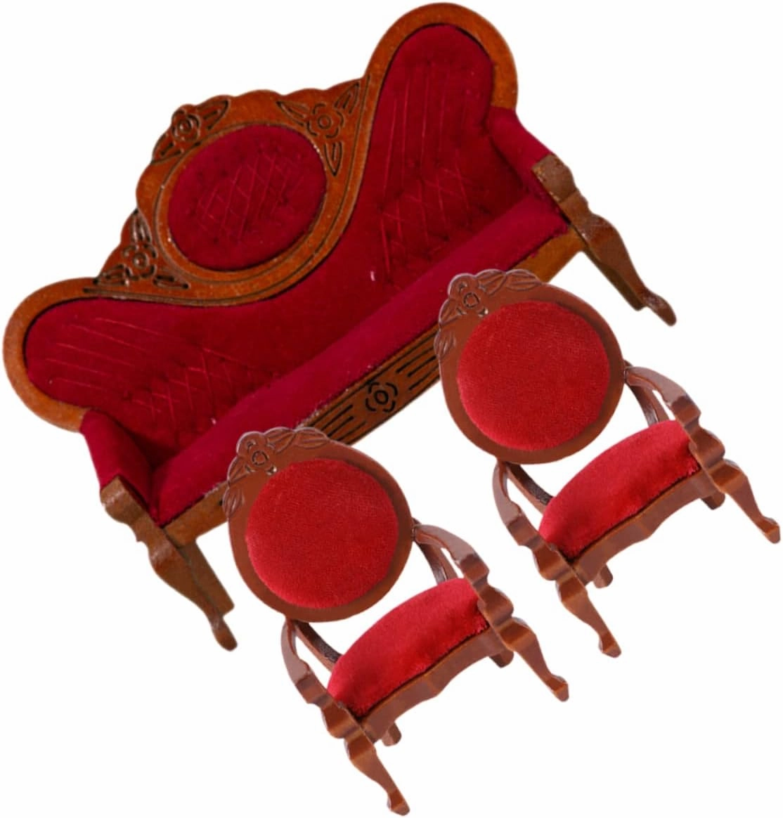 3pcs Miniature Sofa for Dollhouse Decoration Vivid Couch Figurine with Unique Shape Mini House Accessory for Imaginative Play and Cozy Home Layout