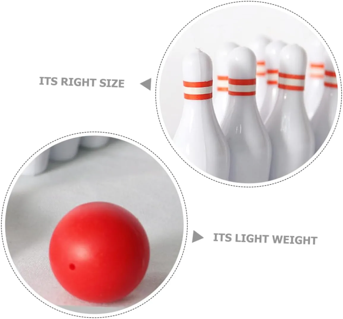 3sets Dollhouse Bowling Set Miniature Model Bowling Balls Pins for Indoor Games Easy to Operate Decoration for Parties Restaurants Safe Material for DIY Mini House Decor