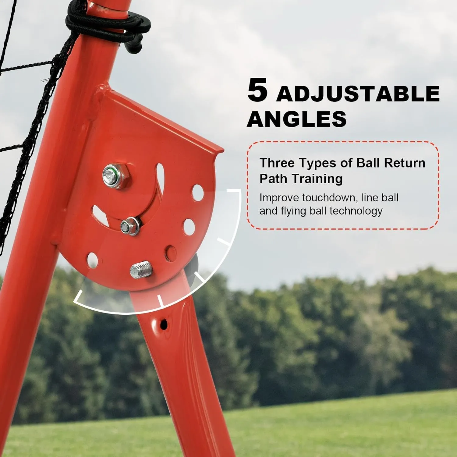 4.5x3ft Volleyball Rebounder Net, 6 Adjustable Angles Volleyball Bounce Back Net, Baseball Softball Lacrosses Rebounder Pitch Back Net, Easy Quick Setup, Ideal for Softball,Soccer and Sport Training
