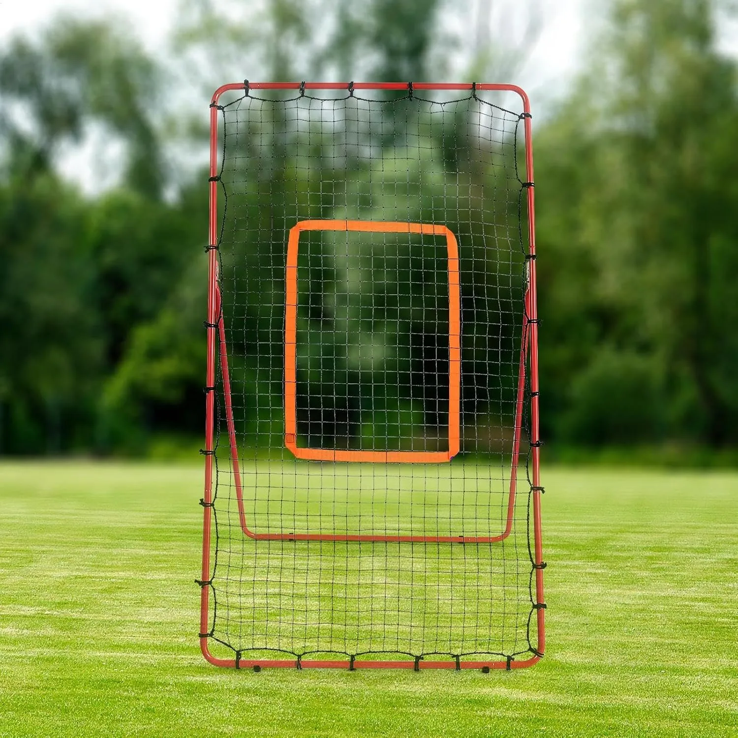 4.5x3ft Volleyball Rebounder Net, 6 Adjustable Angles Volleyball Bounce Back Net, Baseball Softball Lacrosses Rebounder Pitch Back Net, Easy Quick Setup, Ideal for Softball,Soccer and Sport Training