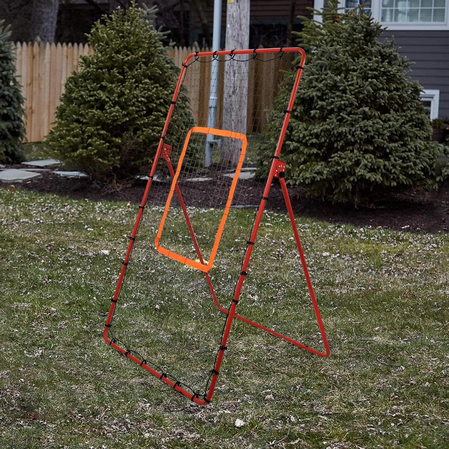 4.5x3ft Volleyball Rebounder Net, 6 Adjustable Angles Volleyball Bounce Back Net, Baseball Softball Lacrosses Rebounder Pitch Back Net, Easy Quick Setup, Ideal for Softball,Soccer and Sport Training
