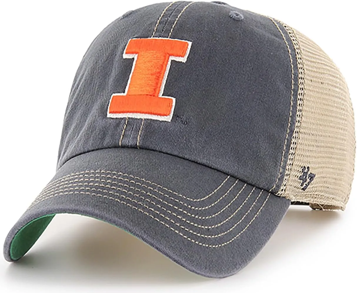 47 NCAA Trawler Primary Logo Team Color Mesh Trucker Clean Up Adjustable Hat, Adult One Size Fits All