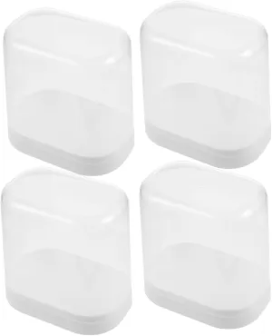 4pcs Clear Display Case Box for Figure Dolls Stackable Action Figure Storage Showcase Organizer for Collectibles Artwork and Model Display