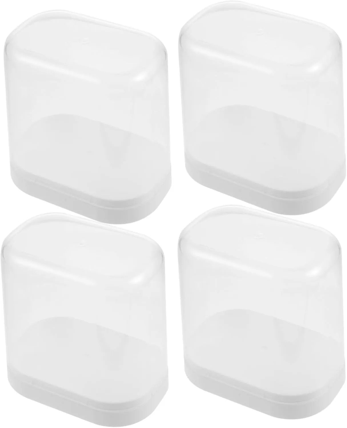 4pcs Clear Display Case Box for Figure Dolls Stackable Action Figure Storage Showcase Organizer for Collectibles Artwork and Model Display